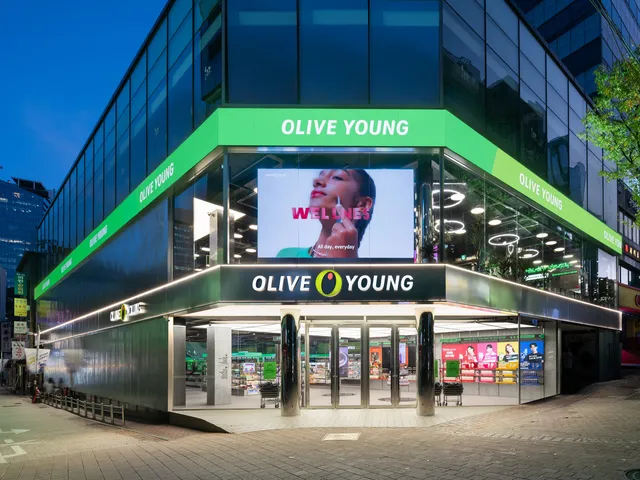 The storefront of the newly expanded Olive Young Seomyeon Town flagship store