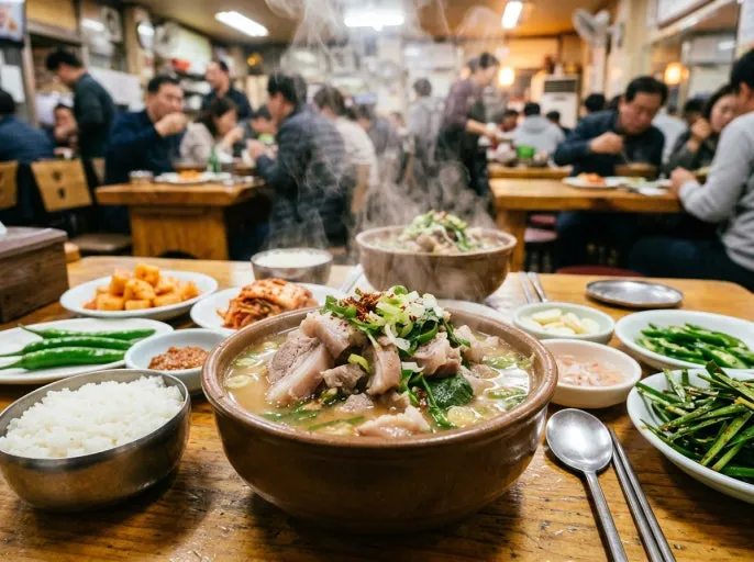 재기돼지국밥의 돼지국밥 한 상