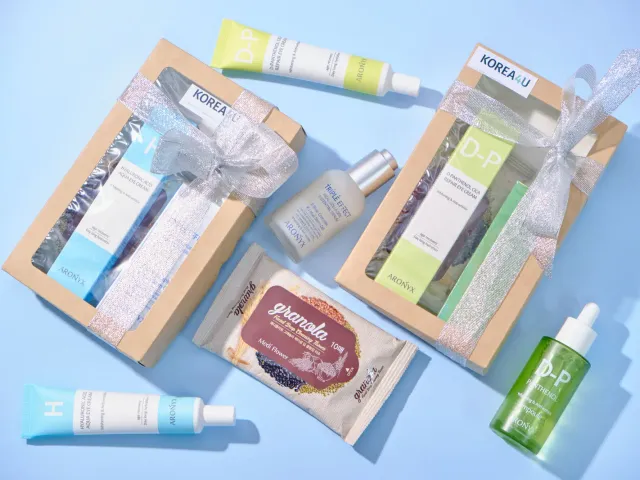 Popular K-beauty skincare and makeup products on the shelves at Olive Young